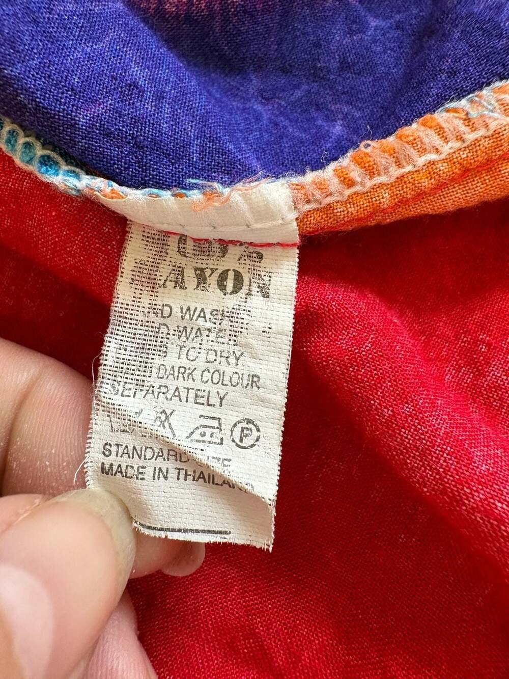 Romchard Rainbow Striped Crinkle Fabric V-Neck Sundress - Picture 13 of 14